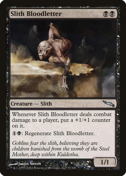 Gravesang slith, carte Magic MRD 77 — extension Mirrodin