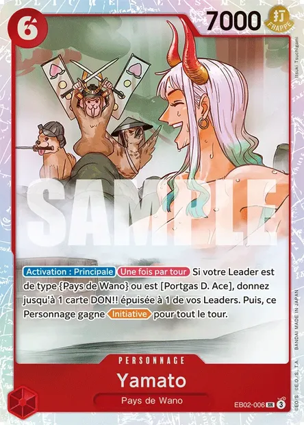 Yamato, carte One Piece EB02-006 — extension Anime 25th Collection