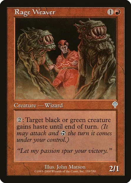 Rage Weaver, Magic card INV 159 — Invasion set