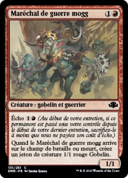 Maréchal de guerre mogg, carte Magic DMR 131 — extension Dominaria Remastered