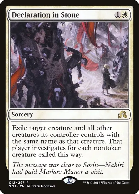 Declaration in Stone, Magic card SOI 12 — Shadows over Innistrad set