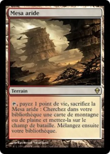 Mesa aride, carte Magic ZEN 211 — extension Zendikar