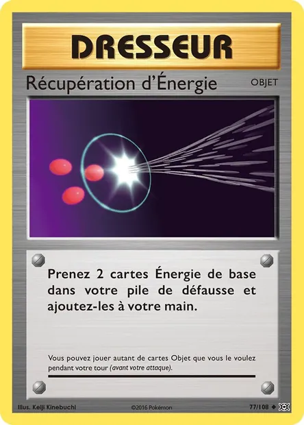 Récupération d'Énergie, carte Pokémon EVO 77 — extension Évolutions
