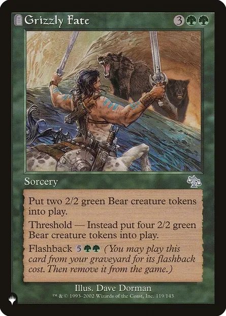 Grizzly Fate, Magic card PLST JUD-119 — The List set