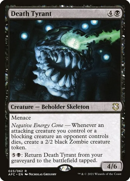 Death Tyrant, Magic card AFC 23 — Forgotten Realms Commander set