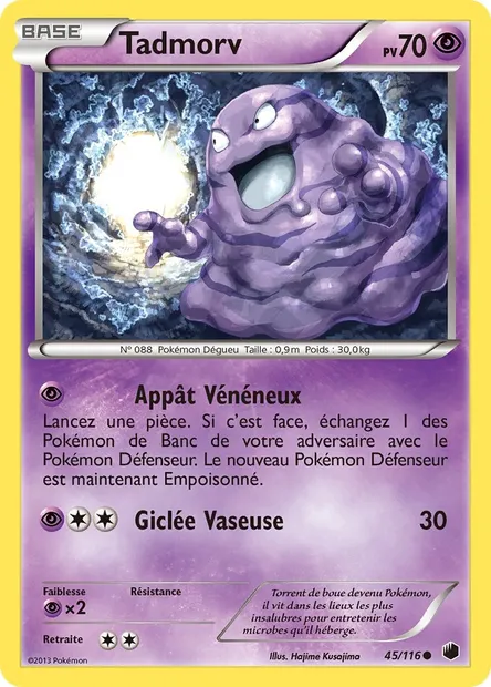 Tadmorv, carte Pokémon PLF 45 — extension Glaciation Plasma