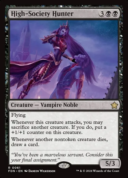 High-Society Hunter, Magic card FDN 61 — Foundations set