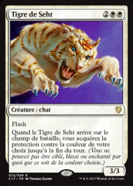 Tigre de Seht, carte Magic C17 72 — extension Commander 2017