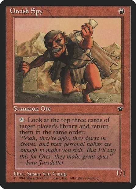 Orcish Spy, Magic card FEM 61a — Fallen Empires set
