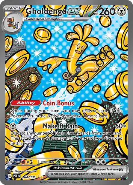 Gholdengo ex, Pokémon card PRE 164 — Prismatic Evolutions set