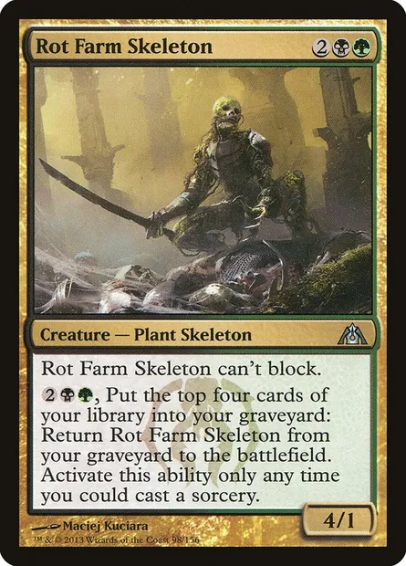Rot Farm Skeleton, Magic card DGM 98 — Dragon's Maze set