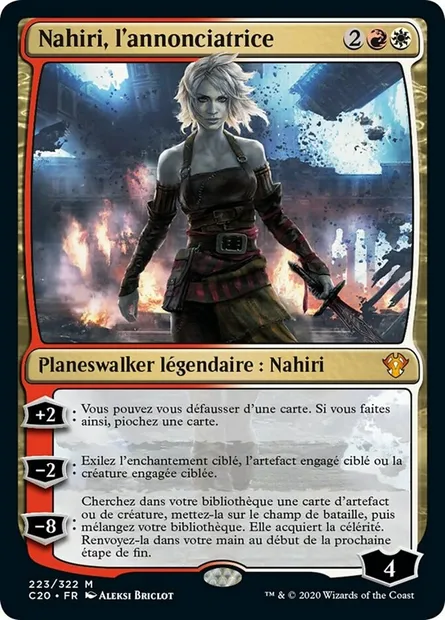 Nahiri, l'annonciatrice, carte Magic C20 223 — extension Commander 2020