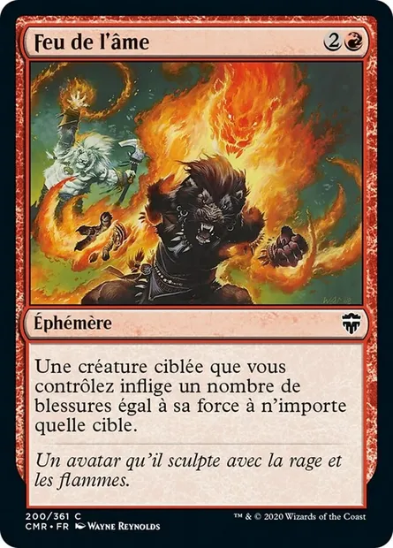 Feu de l'âme, carte Magic CMR 200 — extension Commander Legends