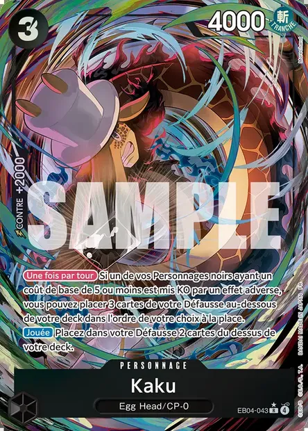 Kaku, carte One Piece EB04-043 — extension EGGHEAD CRISIS