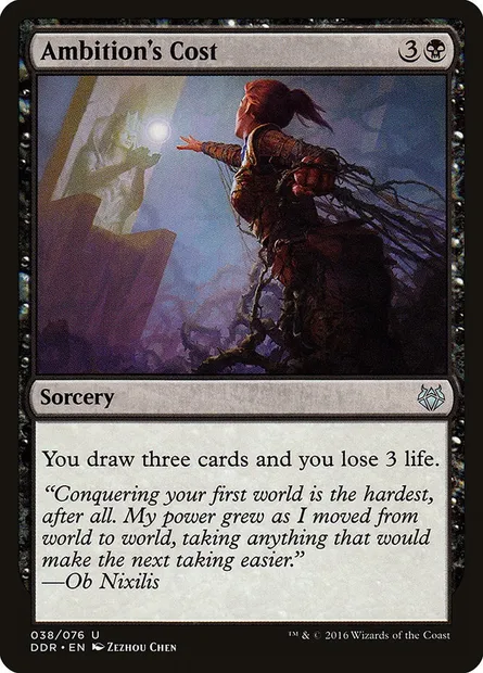 Ambition's Cost, Magic card DDR 38 — Duel Decks: Nissa vs. Ob Nixilis set
