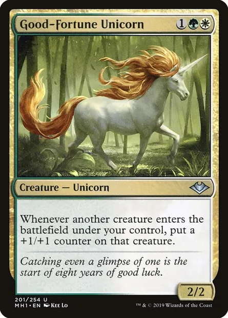 Good-Fortune Unicorn, Magic card MH1 201 — Modern Horizons set