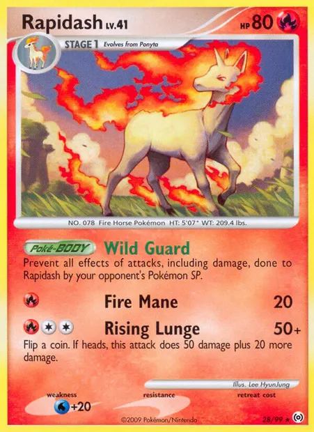 Rapidash, Pokémon card AR 28 — Arceus set