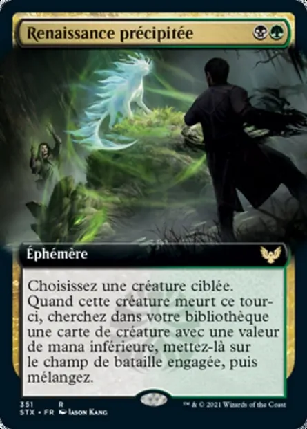 Renaissance précipitée, carte Magic STX 351 — extension Strixhaven: l'Académie des Mages