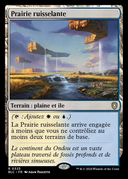 Prairie ruisselante, carte Magic BLC 323 — extension Bloomburrow Commander