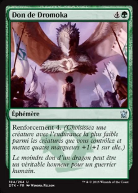 Don de Dromoka, carte Magic DTK 184 — extension Les Dragons de Tarkir