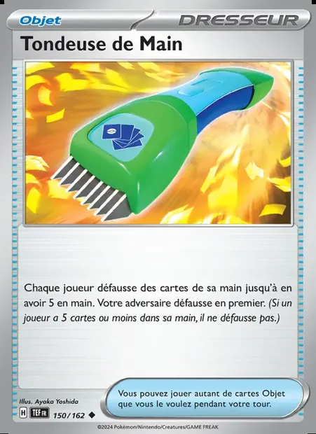Tondeuse de Main, carte Pokémon TEF 150 — extension Forces Temporelles