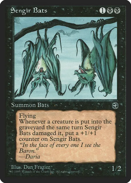 Sengir Bats, Magic card HML 57b — Homelands set