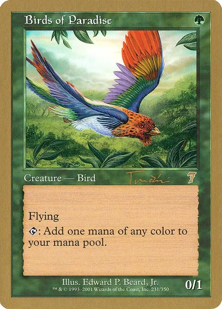 Oiseaux de paradis, carte Magic WC01 jt231 — extension World Championship Decks 2001
