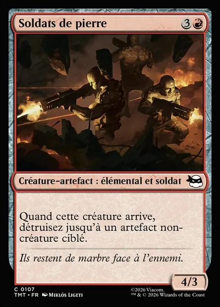 Soldats de pierre, carte Magic TMT 107 — extension Teenage Mutant Ninja Turtles