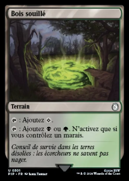 Bois souillé, carte Magic PIP 301 — extension Fallout