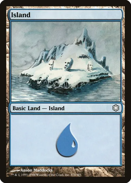 Island, Magic card CST 374 — Coldsnap Theme Decks set