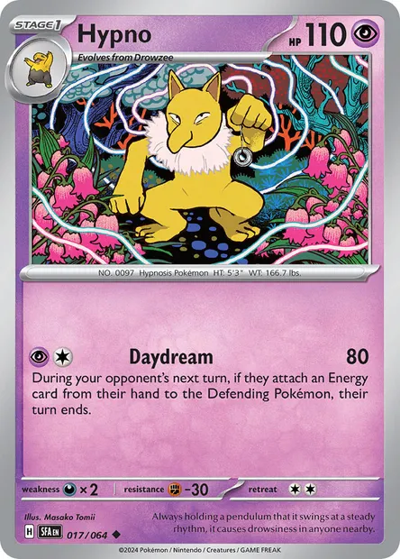 Hypno, Pokémon card SFA 017 — Shrouded Fable set