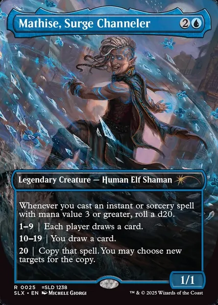 Mathise, Surge Channeler, Magic card SLX 25 — Universes Within set