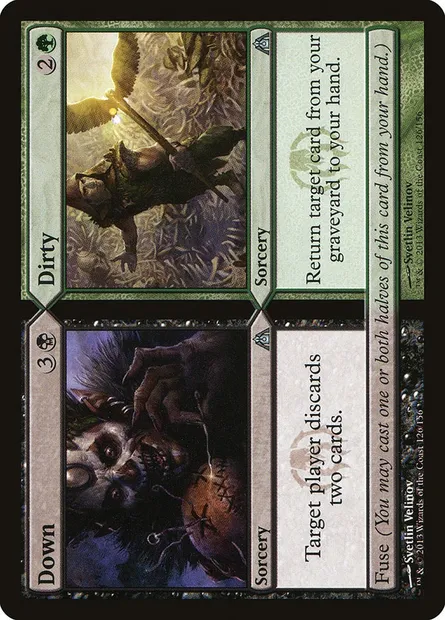 Down // Dirty, carte Magic DGM 126 — extension Le labyrinthe du dragon