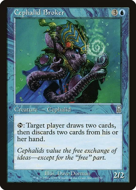 Cephalid Broker, Magic card ODY 71 — Odyssey set