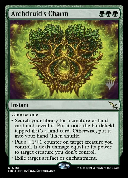 Archdruid's Charm, Magic card PMKM 151p — Murders at Karlov Manor Promos set
