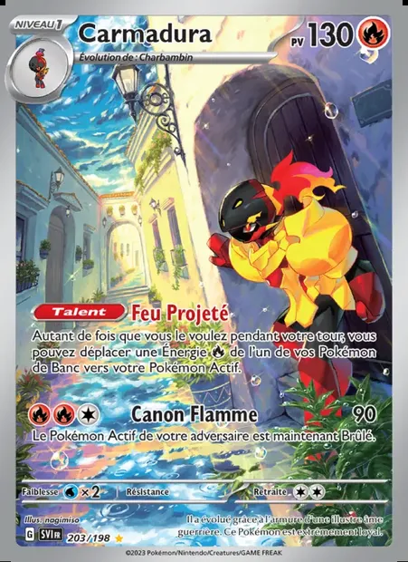 Carmadura, carte Pokémon SVI 203 — extension Écarlate et Violet