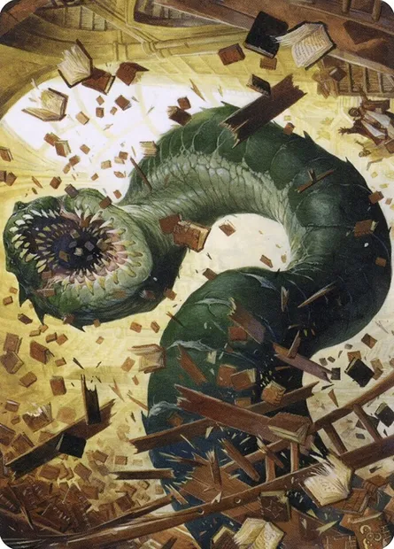 Bookwurm // Bookwurm, Magic card ASTX 14 — Strixhaven Art Series set