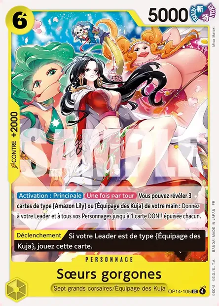 Sœurs gorgones, carte One Piece OP14-105 — extension LES SEPT DE LA MER D'AZUR