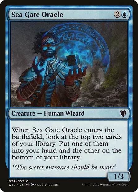Sea Gate Oracle, Magic card C17 92 — Commander 2017 set