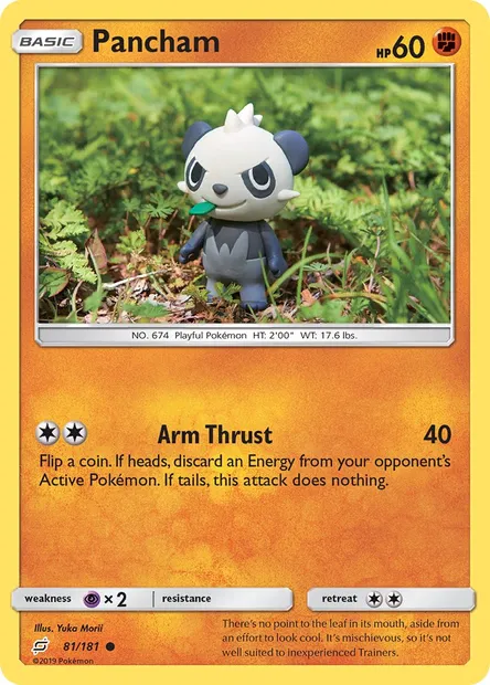 Pancham, Pokémon card TEU 81 — Team Up set
