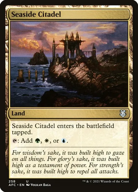 Seaside Citadel, Magic card AFC 258 — Forgotten Realms Commander set