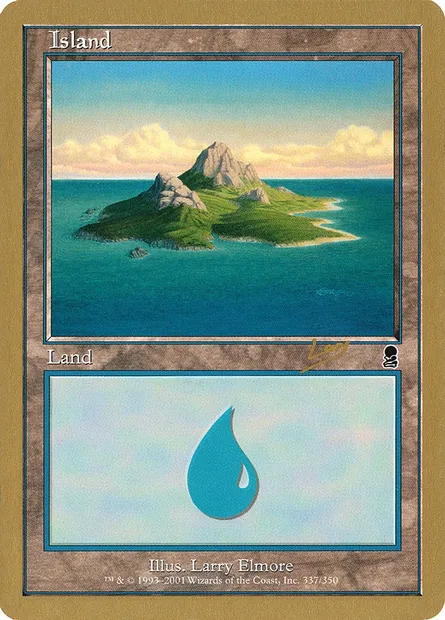 Island, Magic card WC02 rl337b — World Championship Decks 2002 set