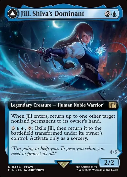 Jill, Shiva's Dominant // Shiva, Warden of Ice, Magic card FIN 438 — Final Fantasy set
