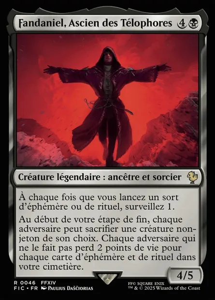 Fandaniel, Ascien des Télophores, carte Magic FIC 46 — extension Final Fantasy Commander