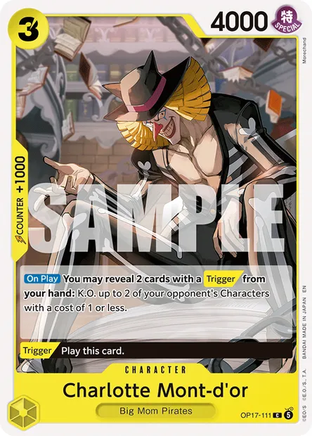 Charlotte Mont-d'or, One Piece card OP17-111 — THE WORLD’S STRONGEST WARRIORS set