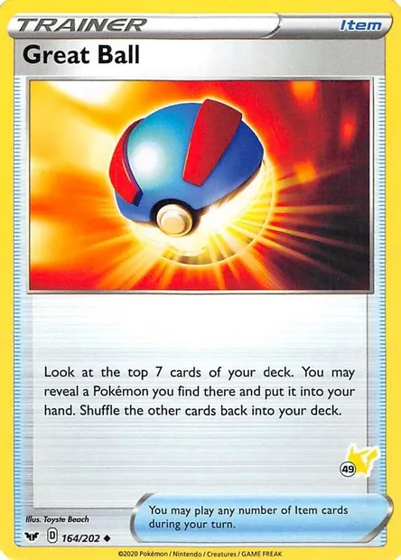 Great Ball, Pokémon card BA22 164-49 — Battle Academy 2022 set