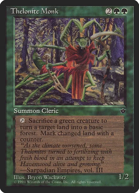 Thelonite Monk, Magic card FEM 79 — Fallen Empires set