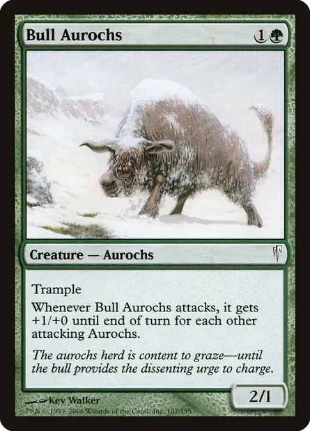Bull Aurochs, Magic card CSP 107 — Coldsnap set