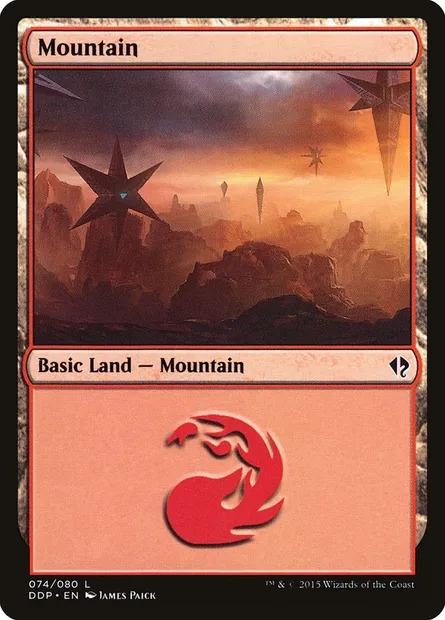 Montagne, carte Magic DDP 74 — extension Duel Decks: Zendikar vs. Eldrazi