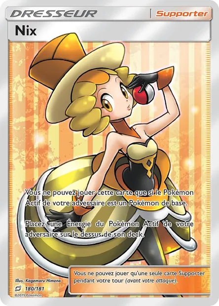 Nix, carte Pokémon TEU 180 — extension Duo de Choc